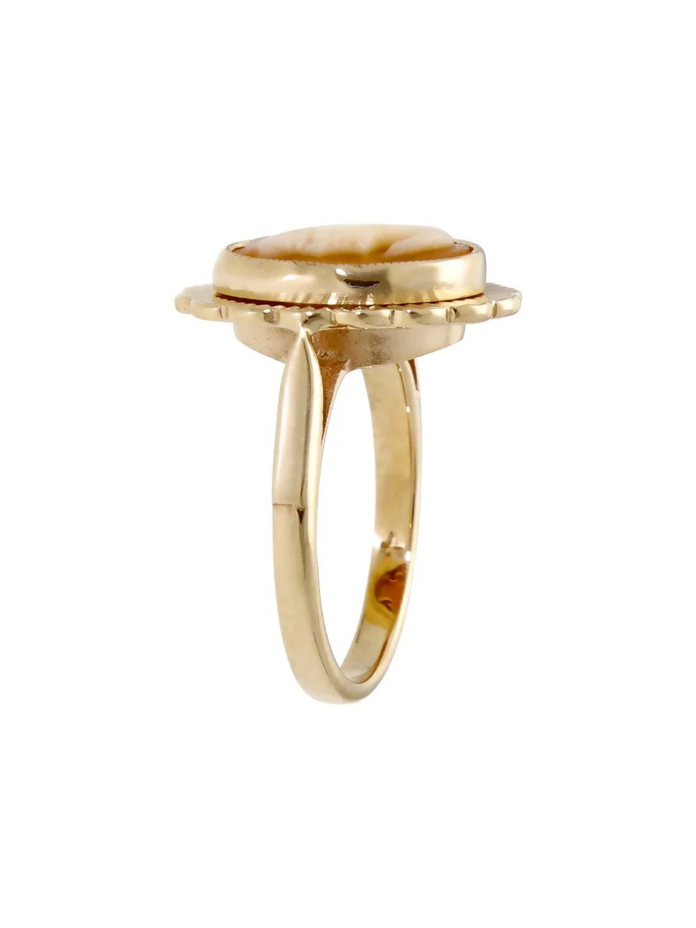 William May Vintage 1968 9ct Yellow Gold Cameo Ring, view 3