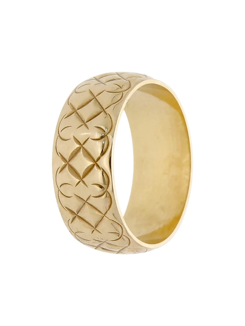 William May Vintage 1969 9ct Gold Engraved 7mm Wedding Ring, view 3