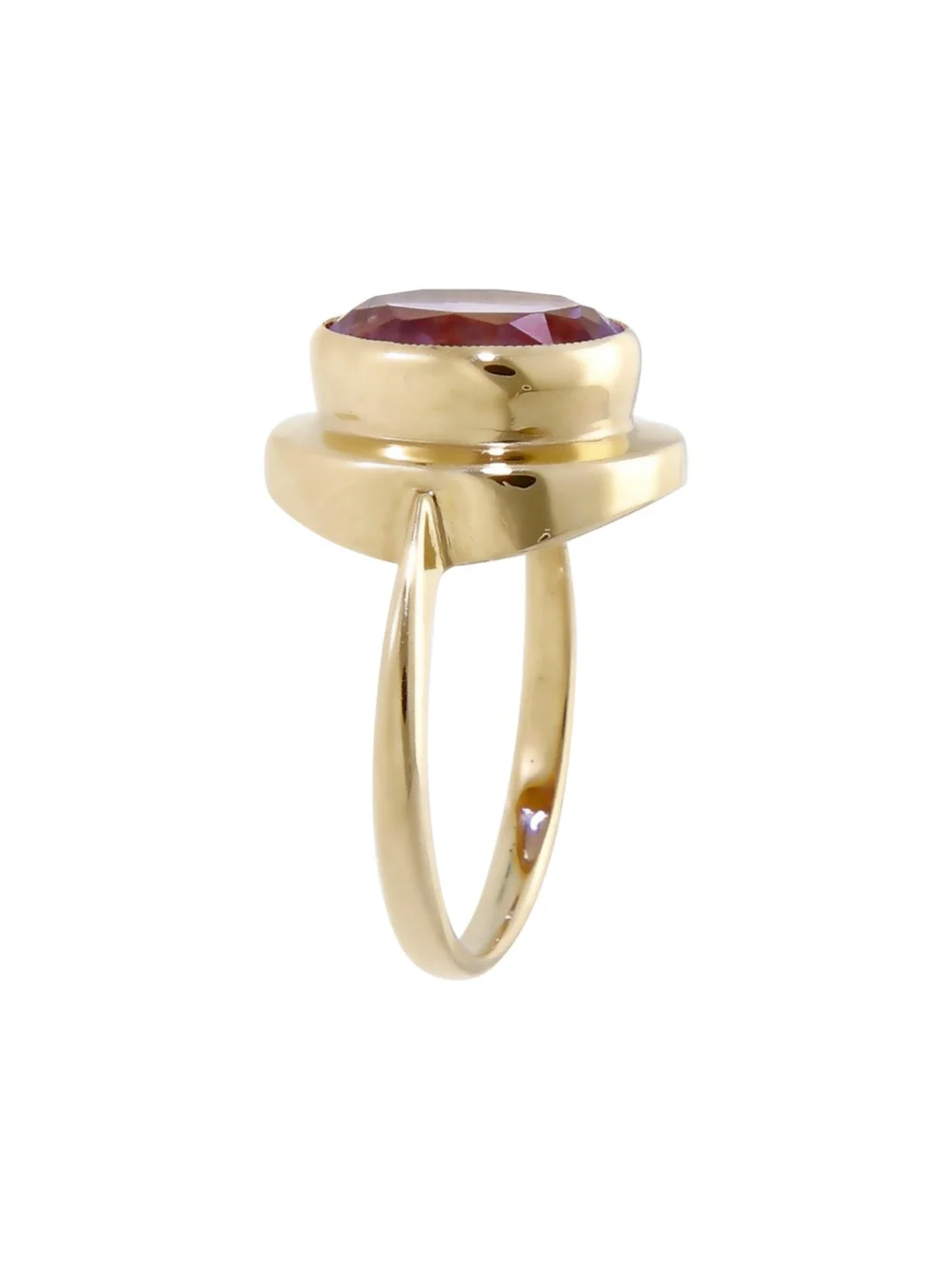 William May Vintage 1969 9ct Gold Oval Amethyst Solitaire Ring, view 3