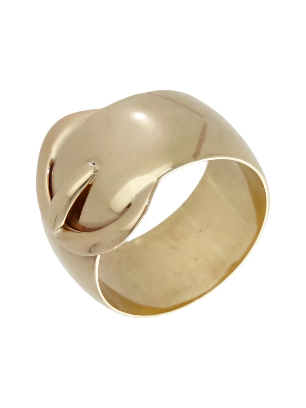 William May Vintage 1969 9ct Gold Wide Buckle Band Ring, view 2