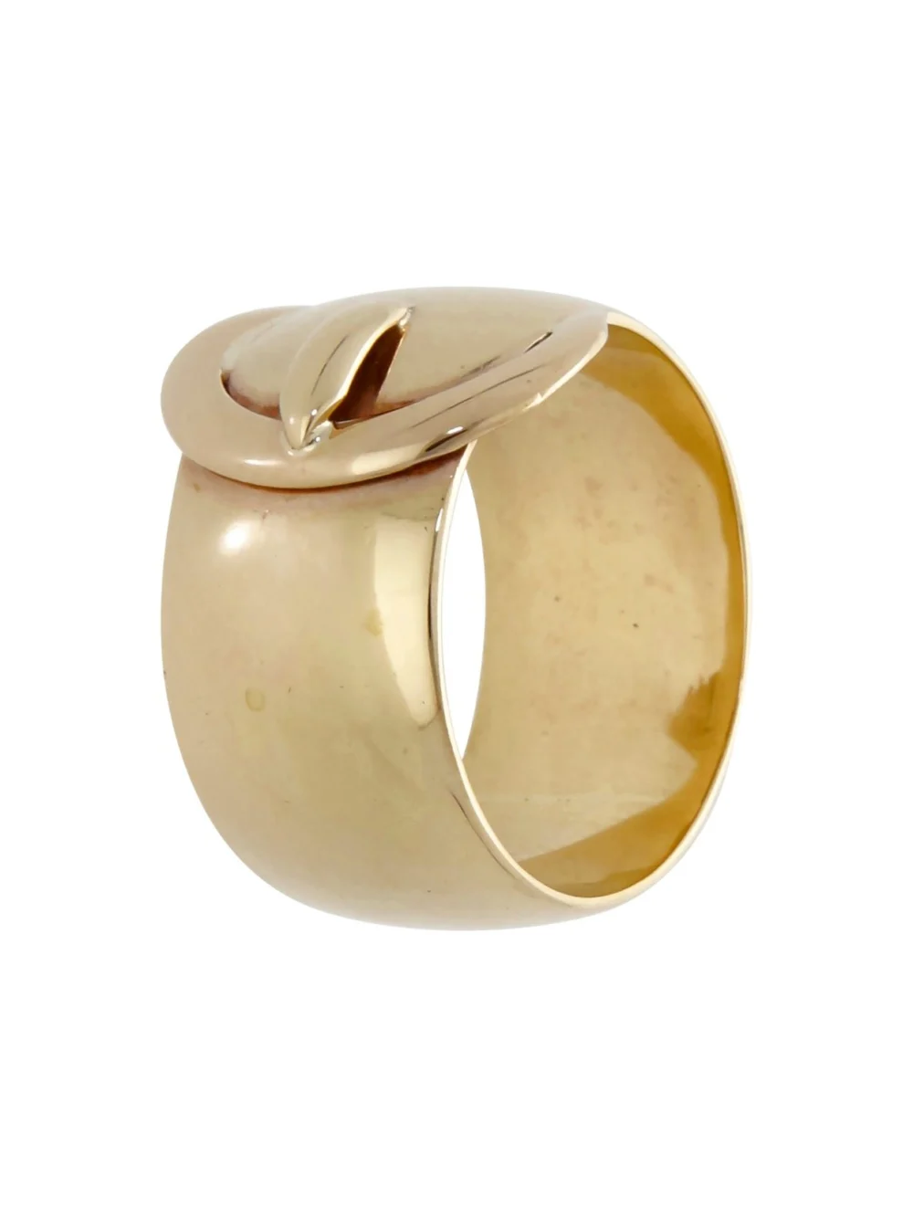 William May Vintage 1969 9ct Gold Wide Buckle Band Ring, view 3