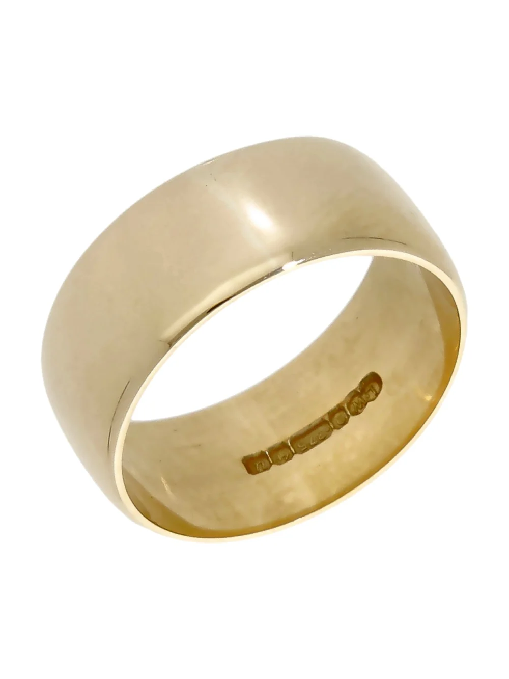William May Vintage 1969 9ct Yellow Gold 8mm Wedding Ring, view 2