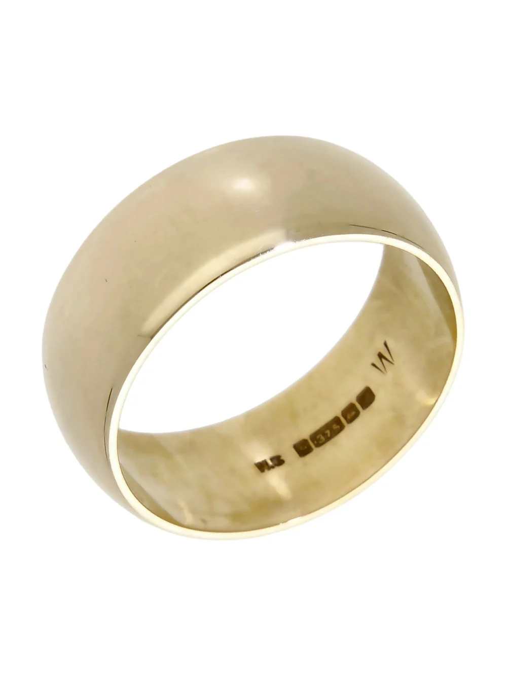 William May Vintage 1970 9ct Yellow Gold 9mm Wedding Ring, view 2