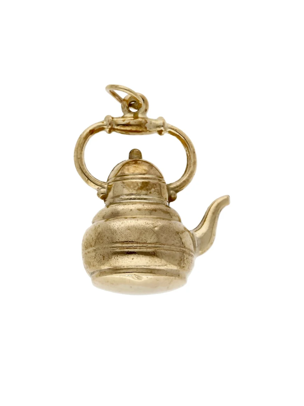 William May Vintage 1970 9ct Yellow Gold Kettle Charm, view 2