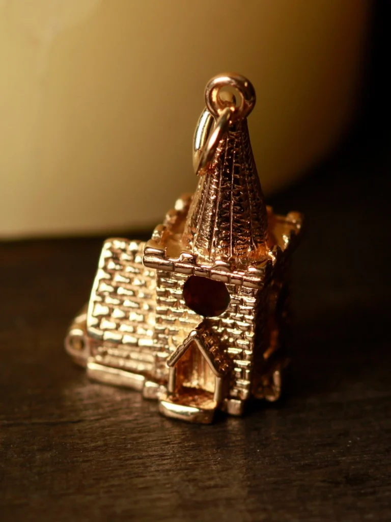 William May Vintage 1971 9ct Gold Opening Church Wedding Charm