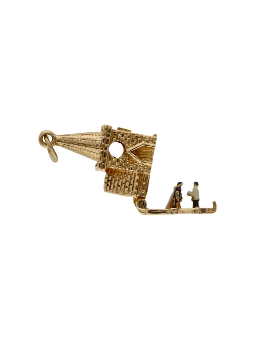 William May Vintage 1971 9ct Gold Opening Church Wedding Charm, view 3