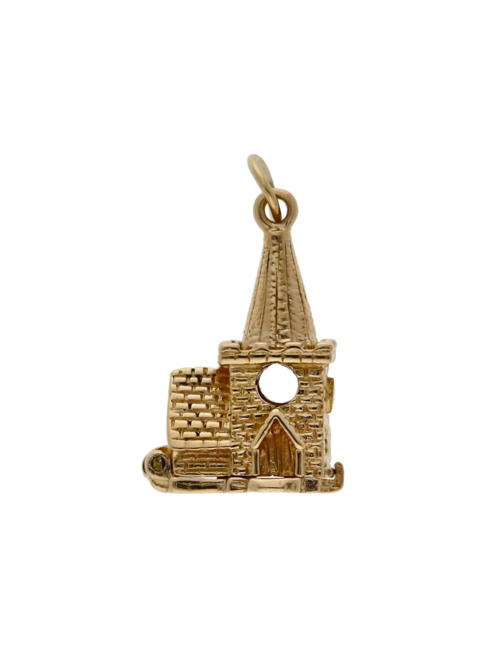 William May Vintage 1971 9ct Gold Opening Church Wedding Charm, view 4