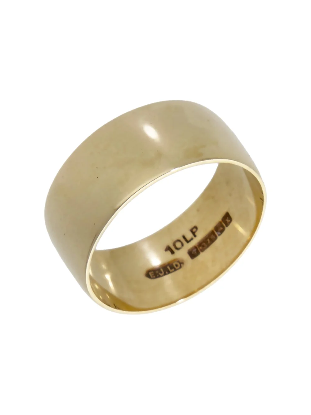 William May Vintage 1972 9ct Yellow Gold 9mm Wedding Ring, view 2