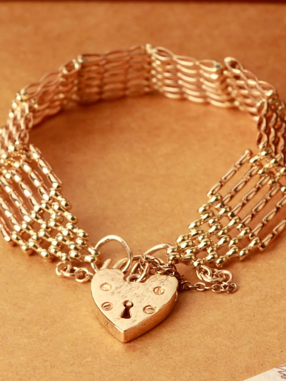 William May Vintage 1975 9ct Yellow Gold 6 Bar Gate Bracelet