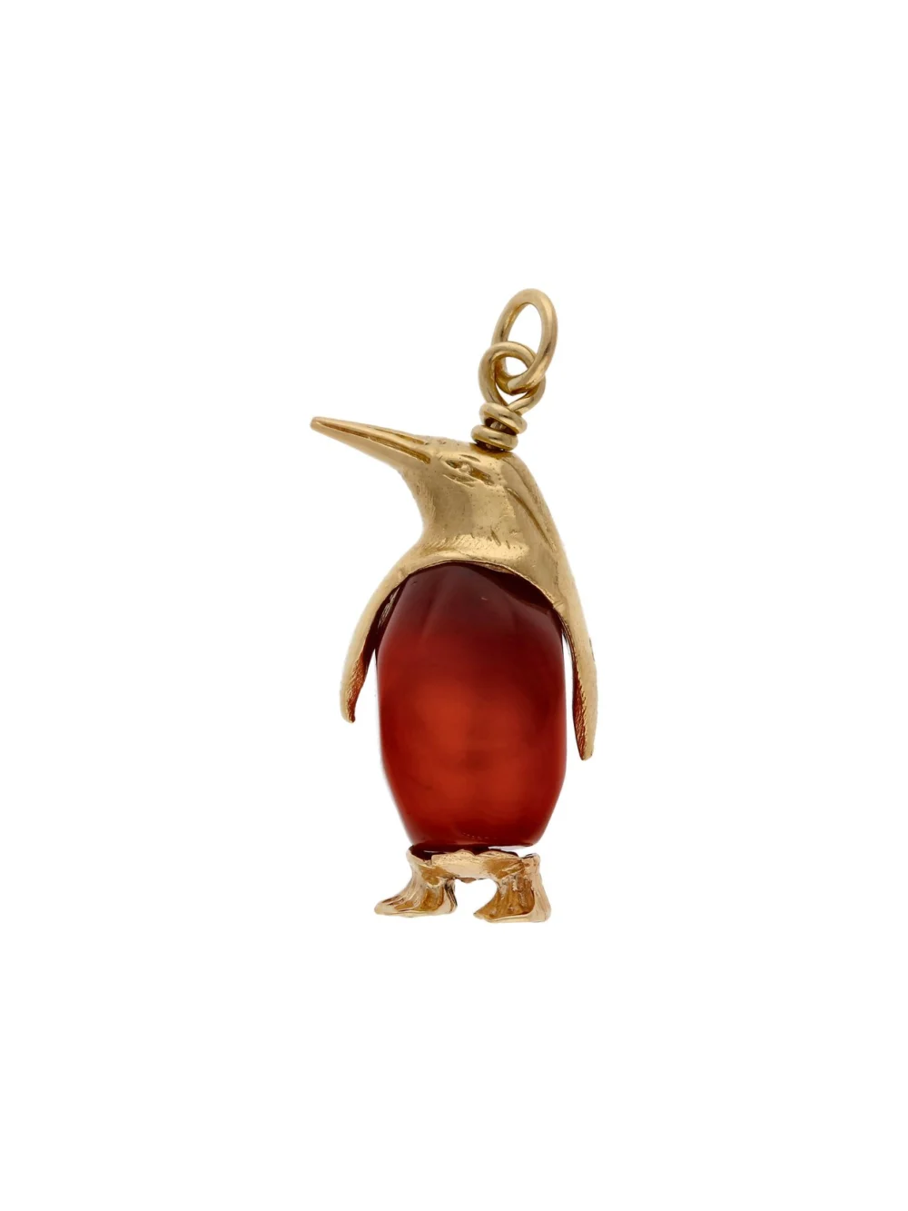 William May Vintage 1975 9ct Yellow Gold Penguin Charm, view 2
