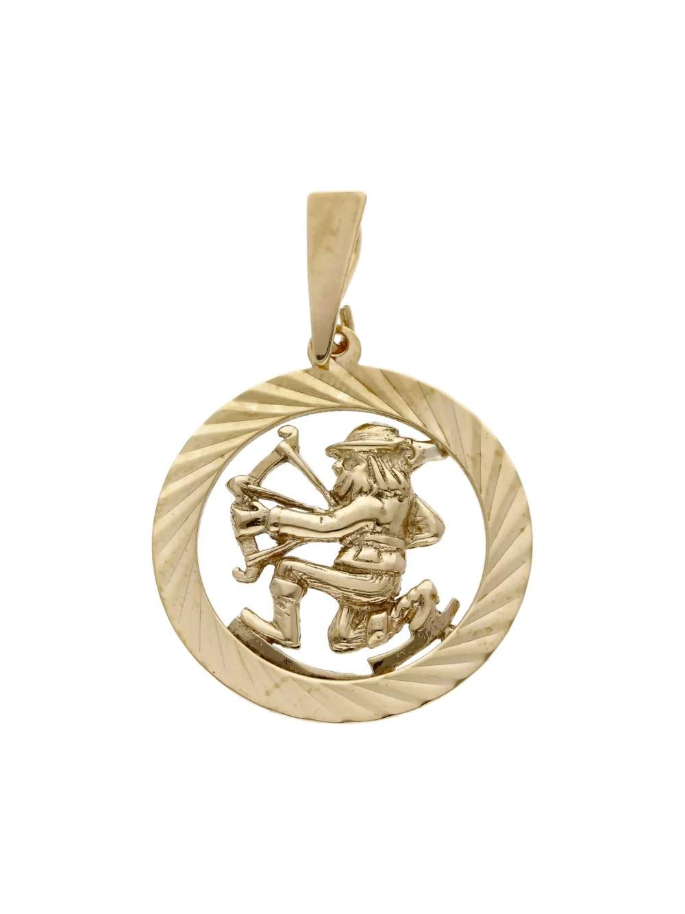 William May Vintage 1975 9ct Yellow Gold Robin Hood Pendant, view 2