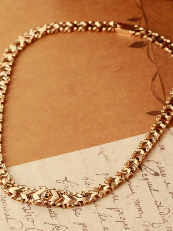 William May Vintage 1976 9ct Gold 14.5" Fancy Collarette Necklet
