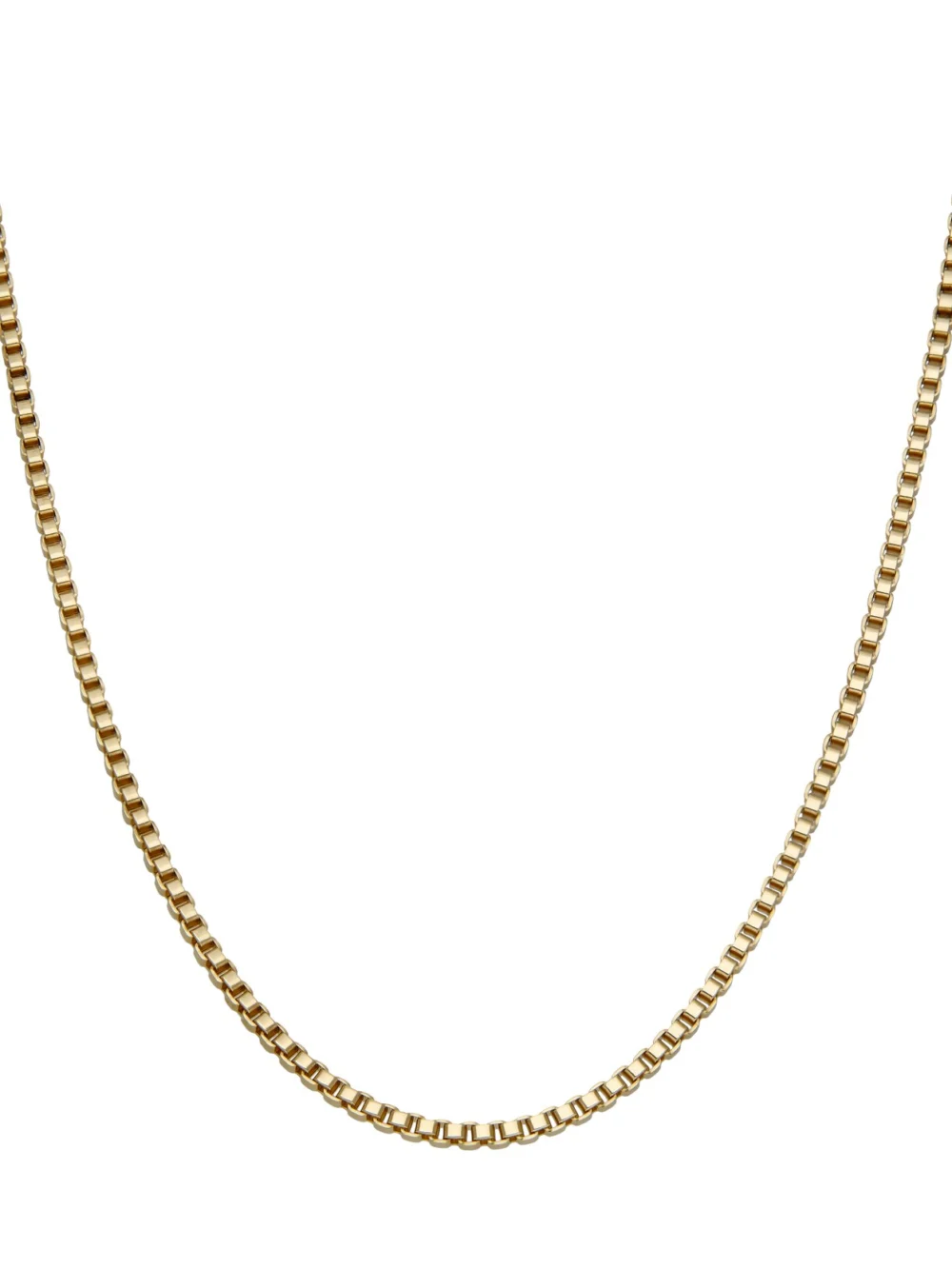 William May Vintage 1976 9ct Gold 38" Box Link Chain Necklace, view 2
