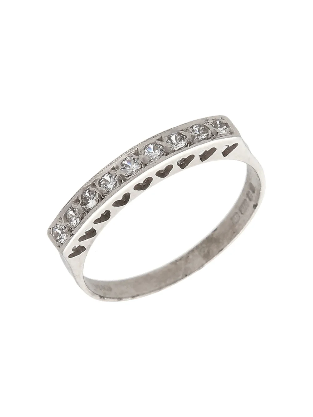 William May Vintage 1978 9ct Gold Cubic Zirconia Eternity Ring, view 2
