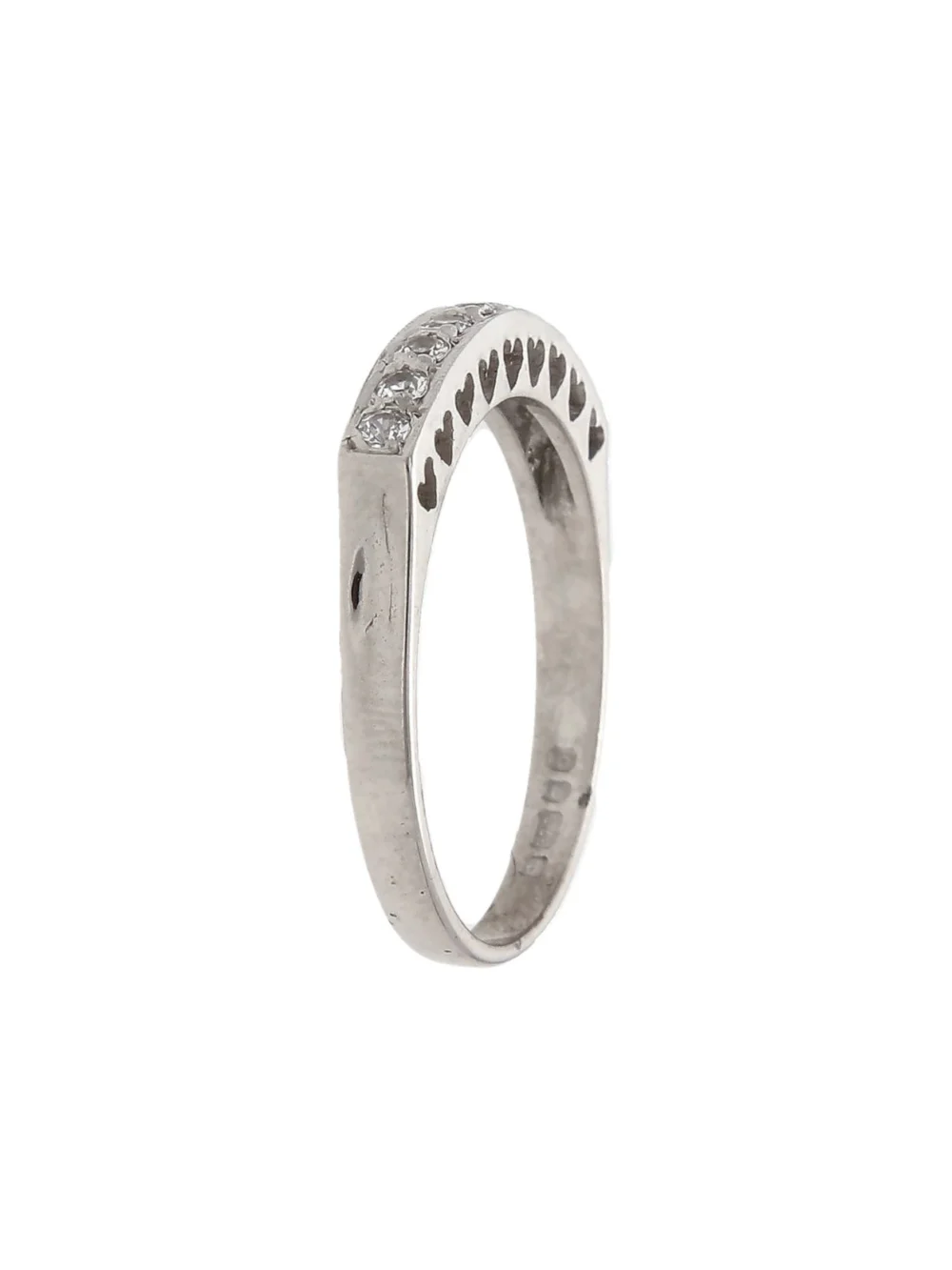 William May Vintage 1978 9ct Gold Cubic Zirconia Eternity Ring, view 3