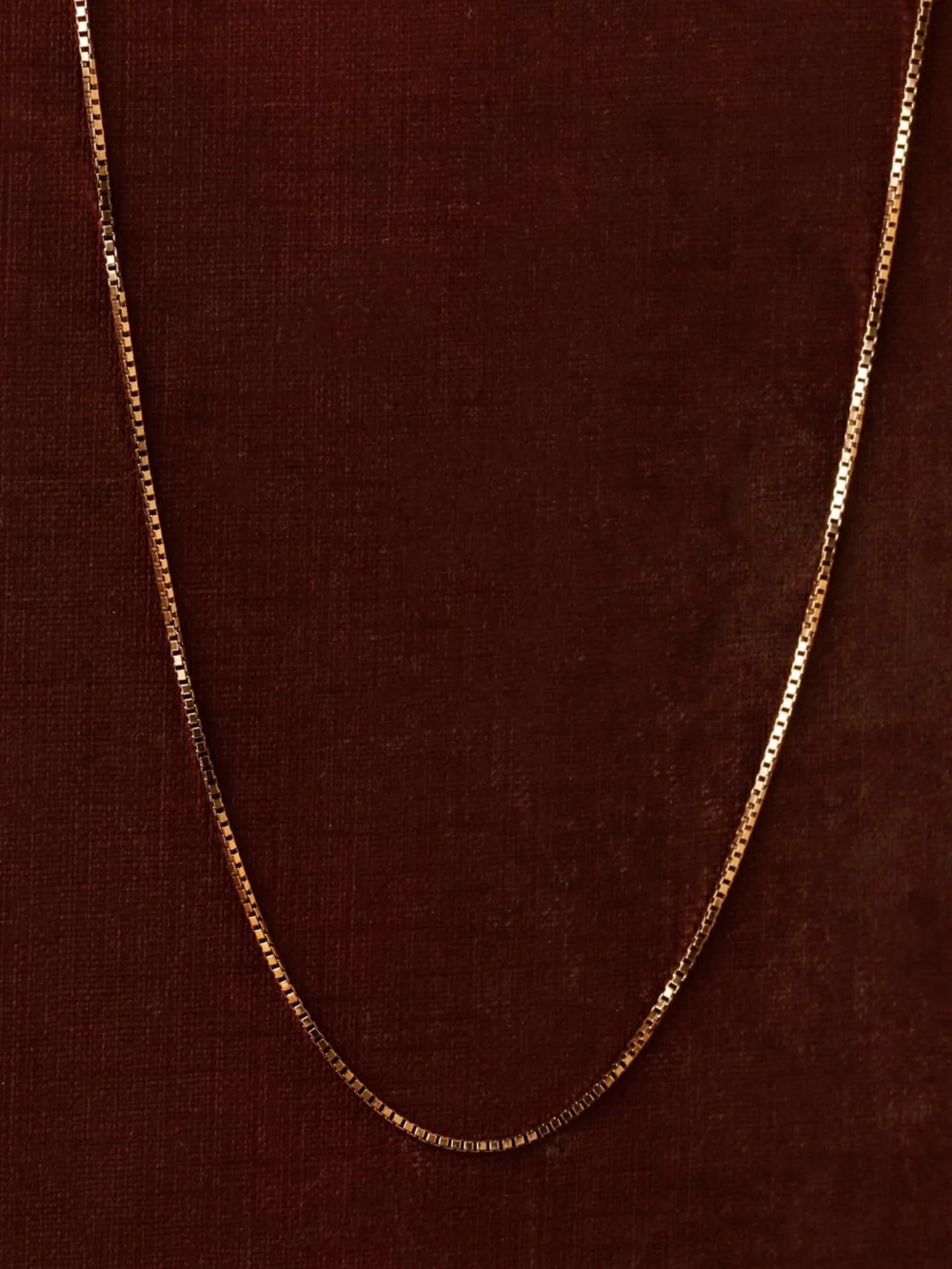 William May Vintage 1979 9ct Yellow Gold 15.5" Box Link Necklace