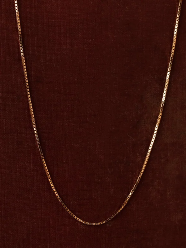 William May Vintage 1979 9ct Yellow Gold 15.5" Box Link Necklace