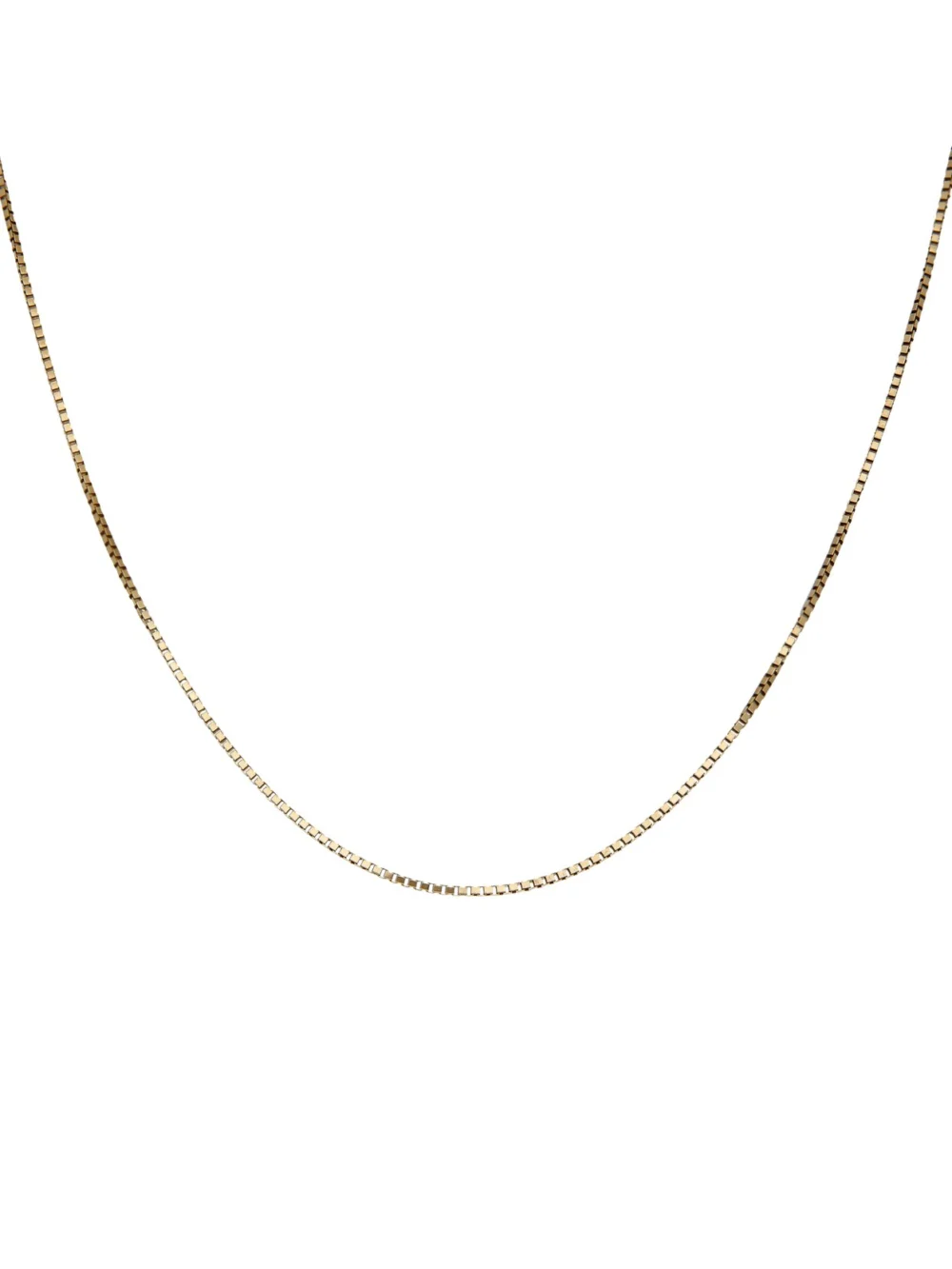 William May Vintage 1979 9ct Yellow Gold 15.5" Box Link Necklace, view 2