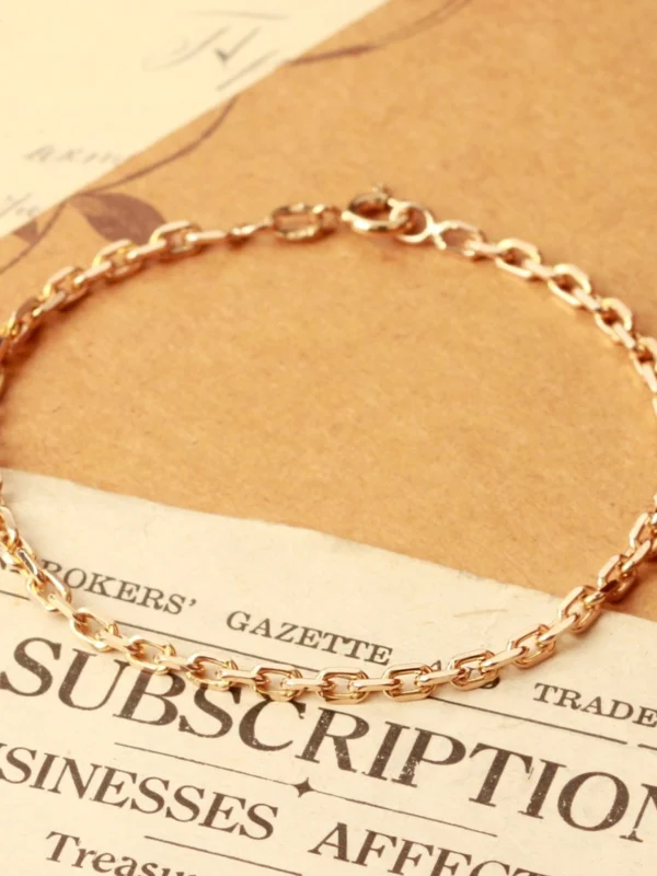 William May Vintage 1981 9ct Gold 7" Diamond-Cut Belcher Bracelet