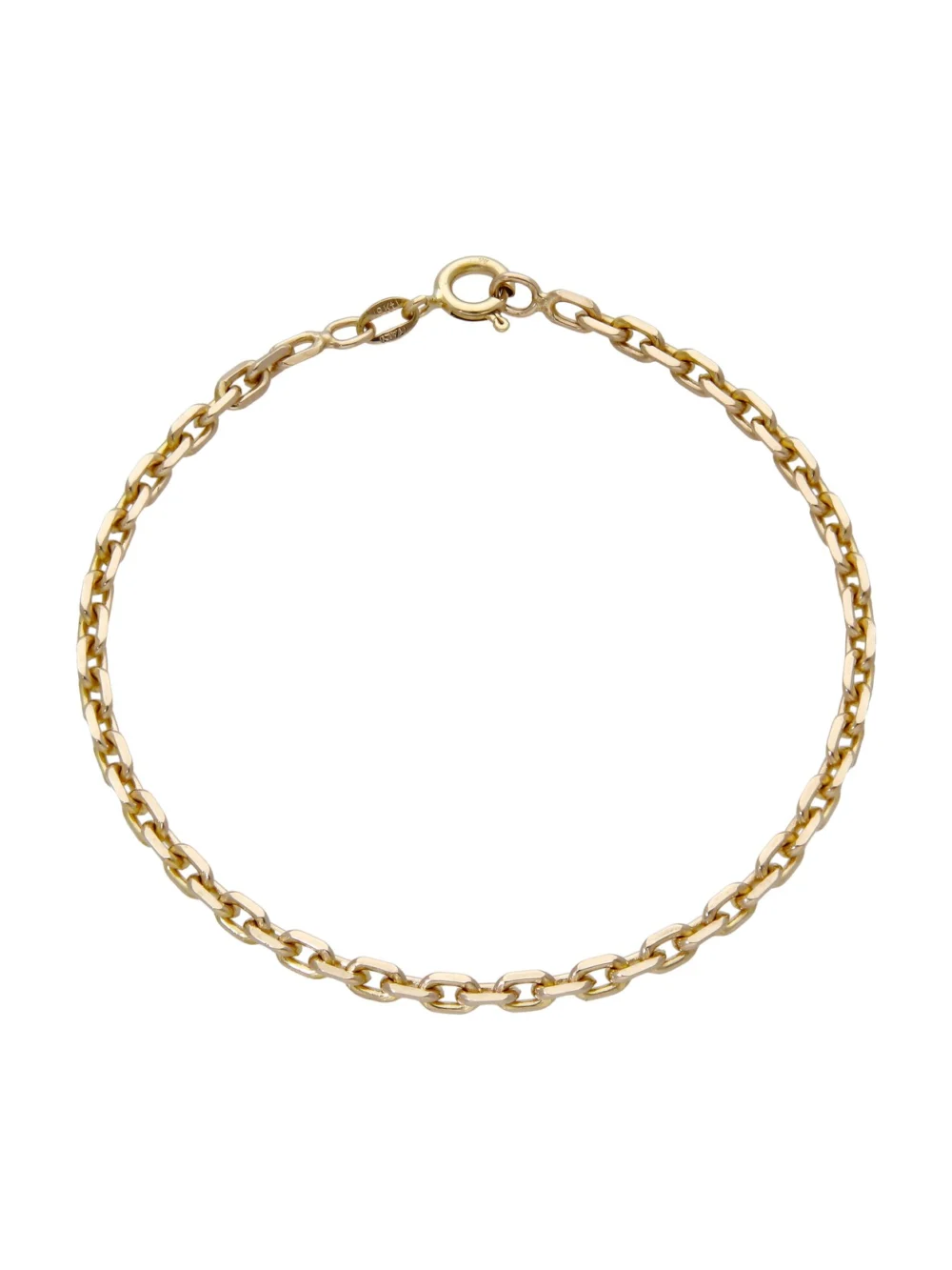 William May Vintage 1981 9ct Gold 7" Diamond-Cut Belcher Bracelet, view 2
