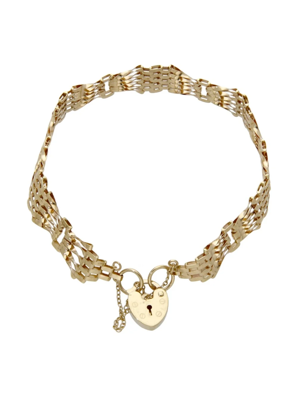 William May Vintage 1983 7 Inch Fan Gate Bracelet, view 2