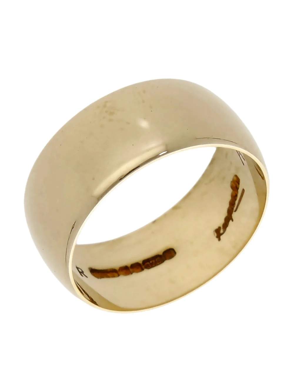 William May Vintage 1984 9ct Yellow Gold 9mm Wide Wedding Ring, view 2