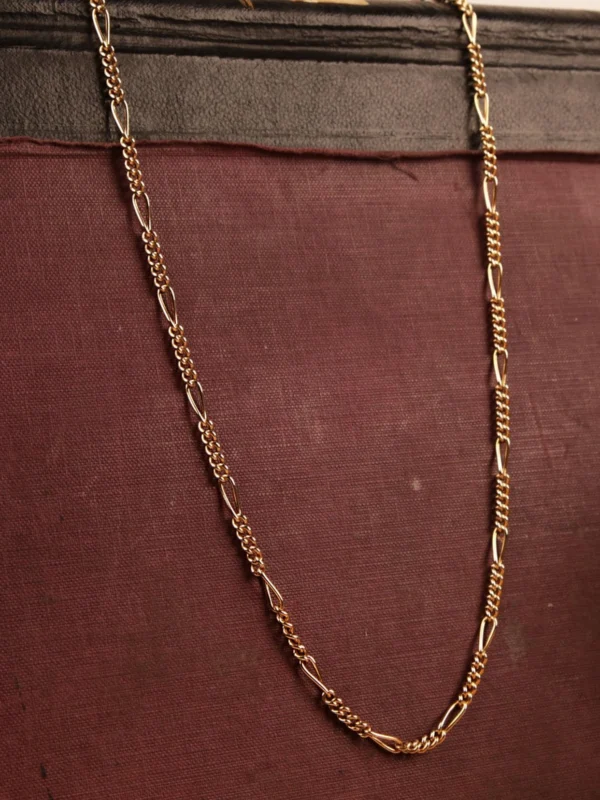 William May Vintage 1987 9ct Gold 24" Figaro Chain Necklace