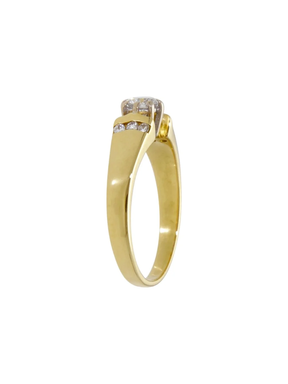 William May Vintage 1989 18ct Gold 0.27ct Diamond Solitaire Ring, view 3