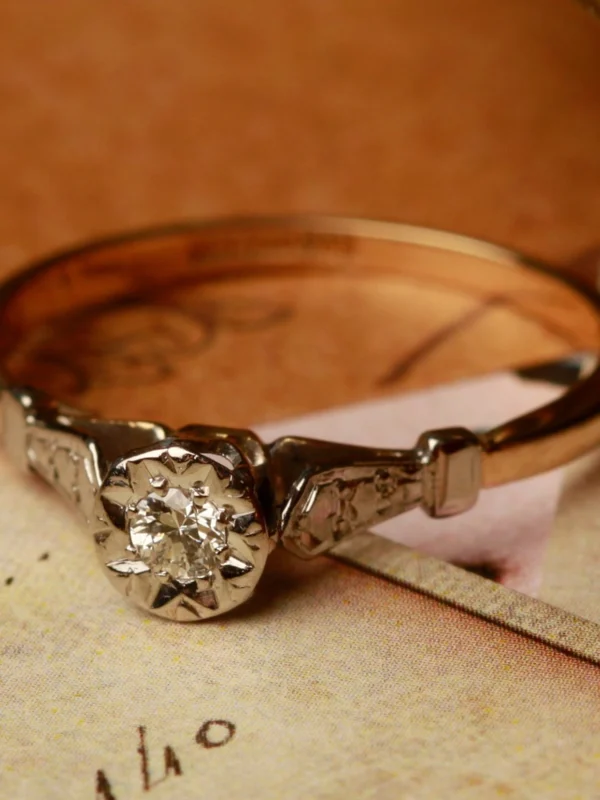 William May Vintage Diamond Solitaire Ring