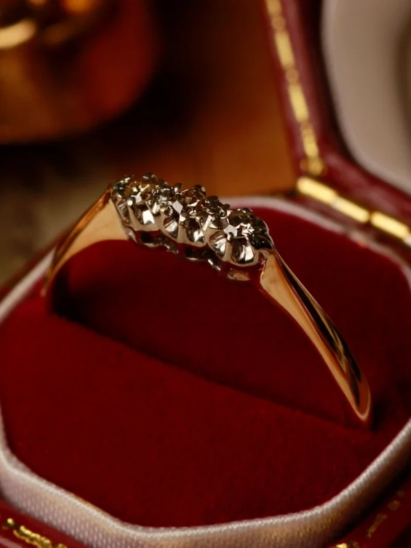 William May Vintage Diamond Trilogy Ring