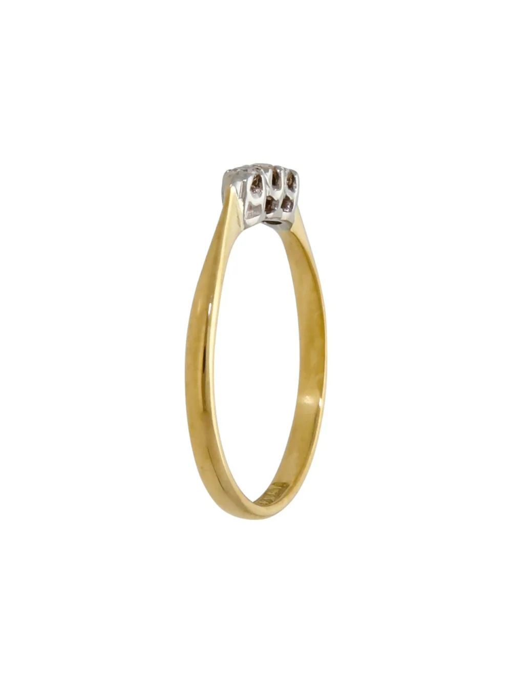 William May Vintage Diamond Trilogy Ring, view 3