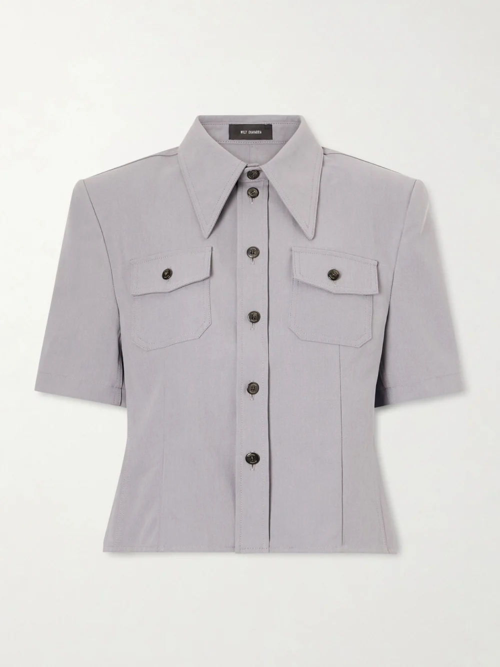 Willy Chavarria Chavela Cotton Shirt in gray