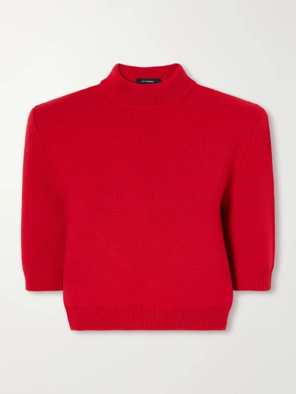 Willy Chavarria Chavela Cropped Wool Sweater
