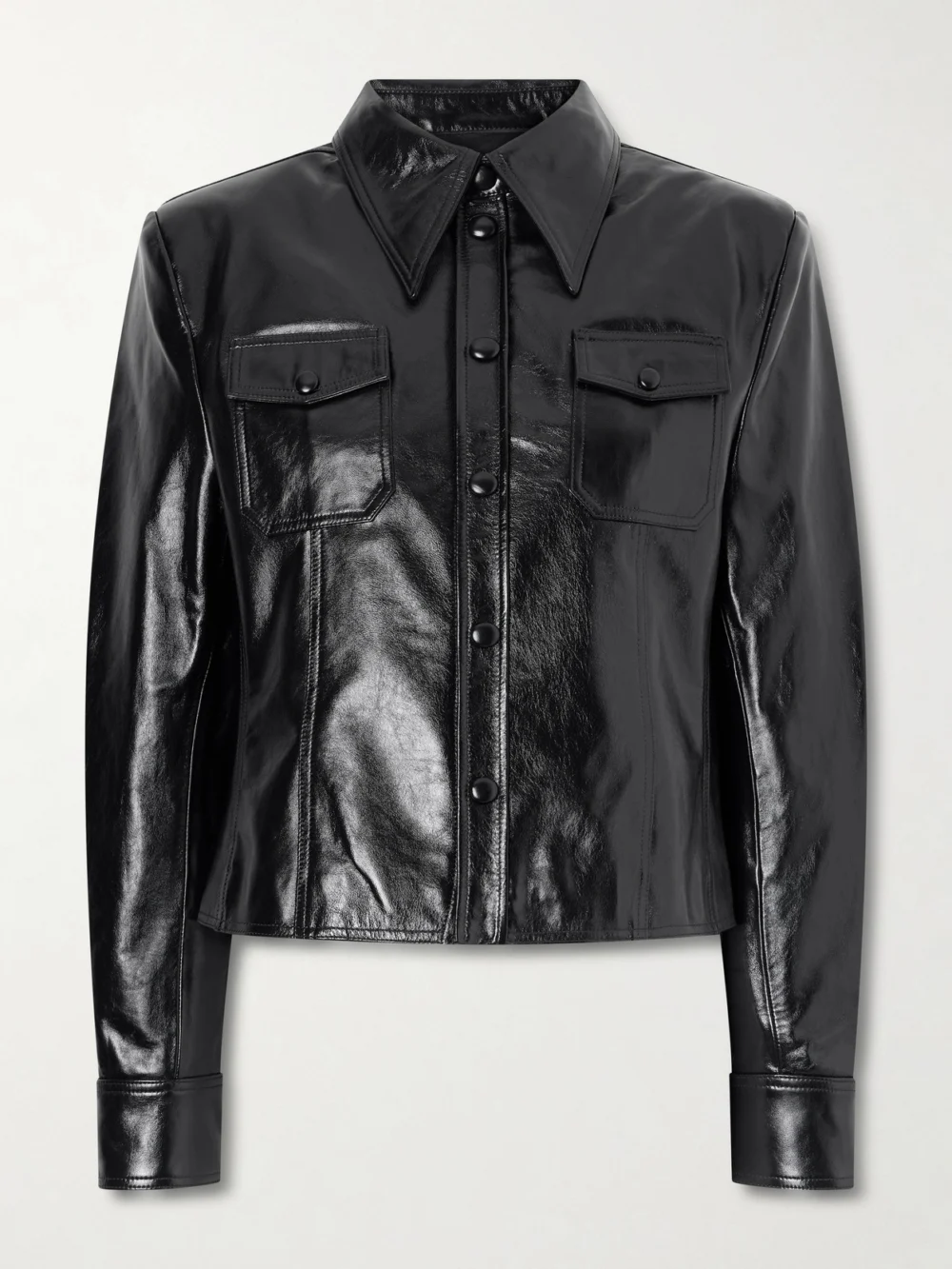 Willy Chavarria Chavela Leather Jacket in black