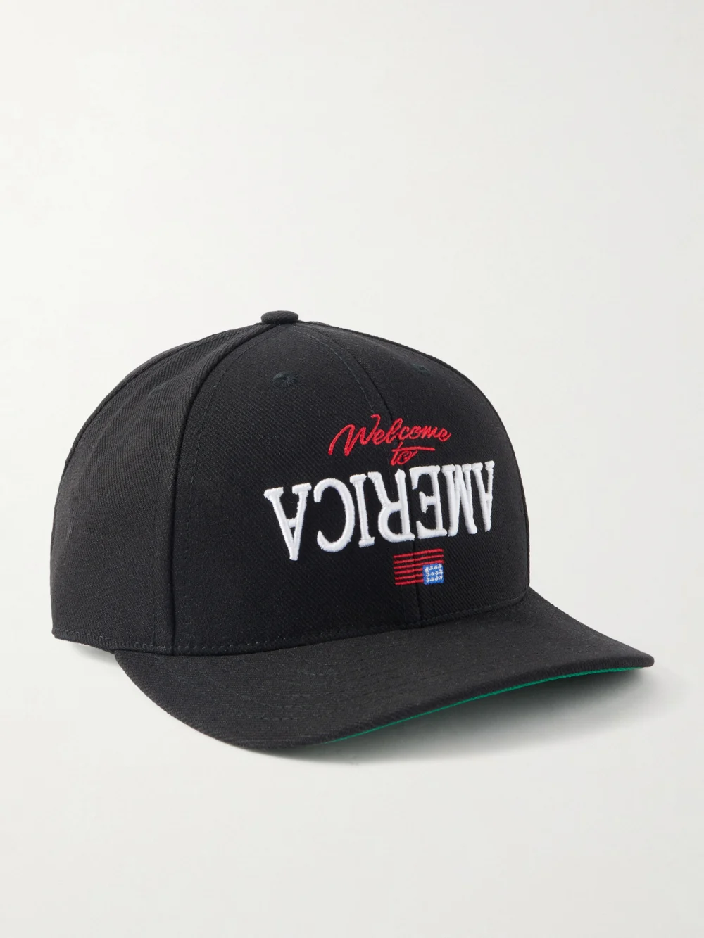 Willy Chavarria Community Center Embroidered Cotton Cap in black