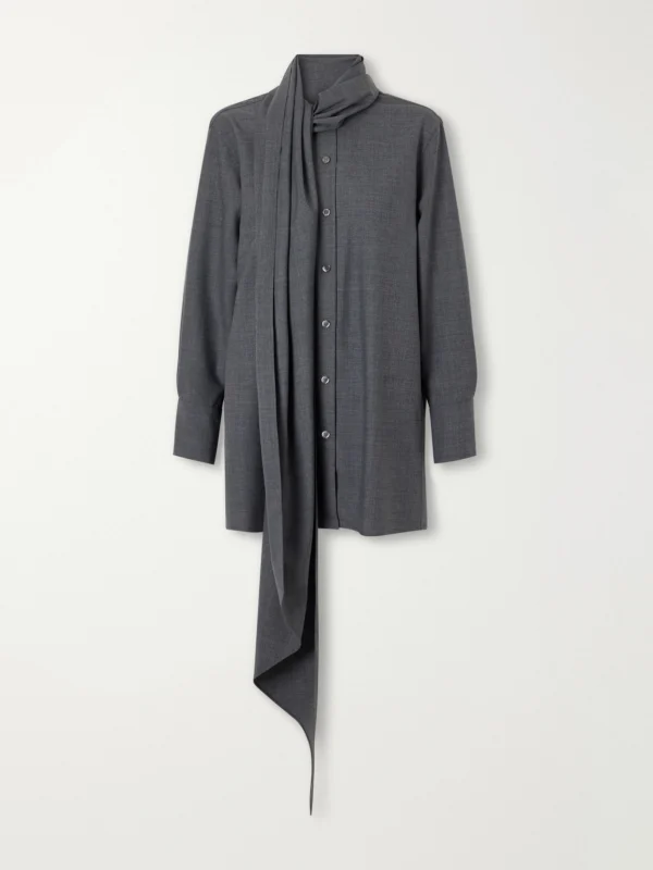 Willy Chavarria Cravat Wool Shirt