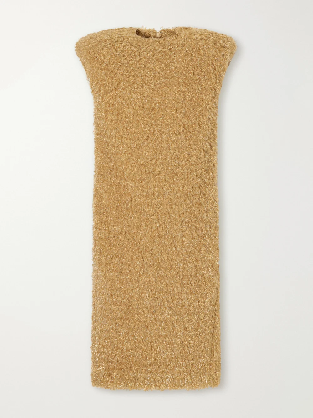 Willy Chavarria High-pile Bouclé Midi Dress in gold