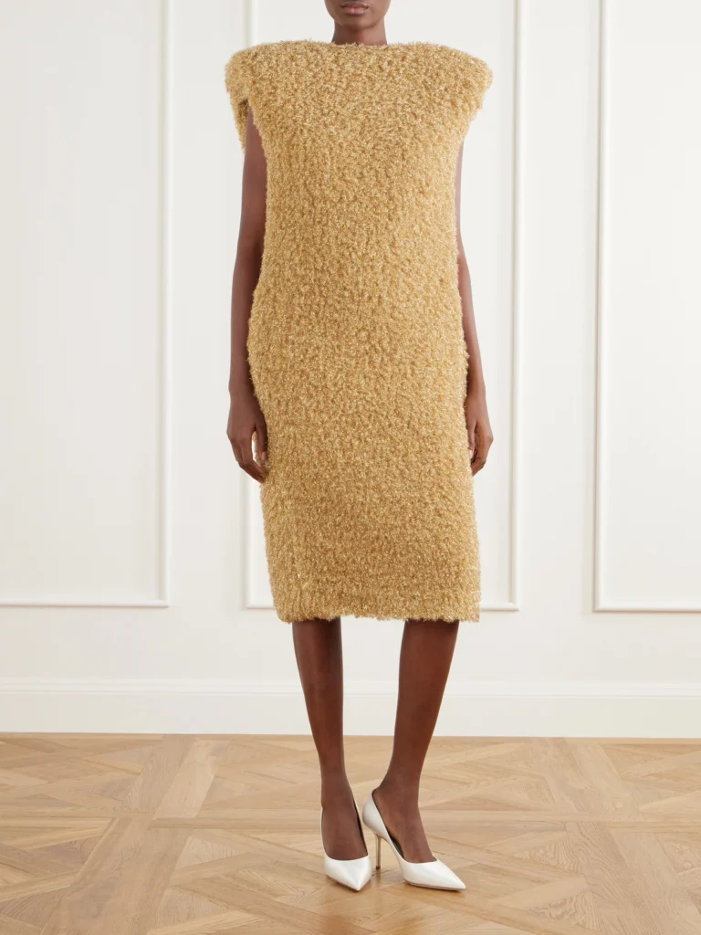 Willy Chavarria High-pile Bouclé Midi Dress