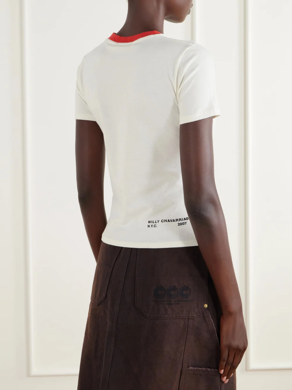 Back view of the Willy Chavarria Payasadas! Printed Cotton-jersey T-shirt