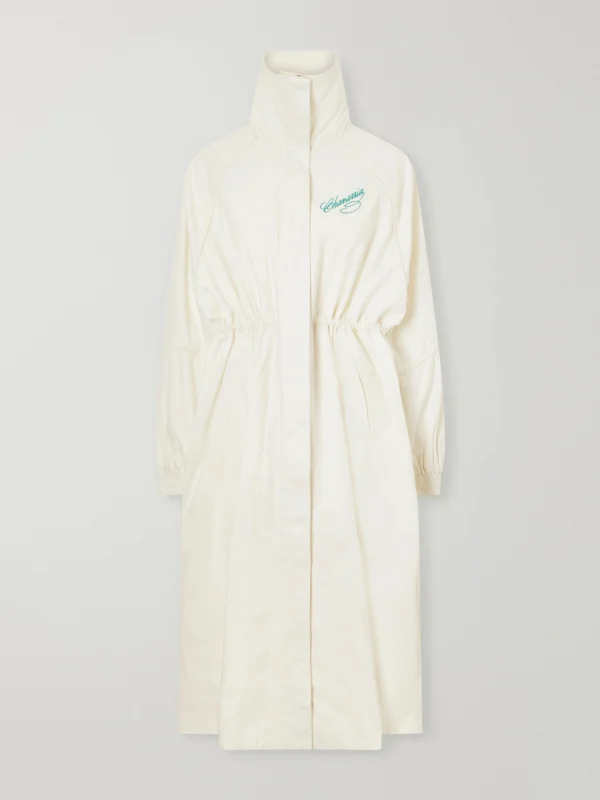 Willy Chavarria Ruff Rider Embroidered Cotton Coat