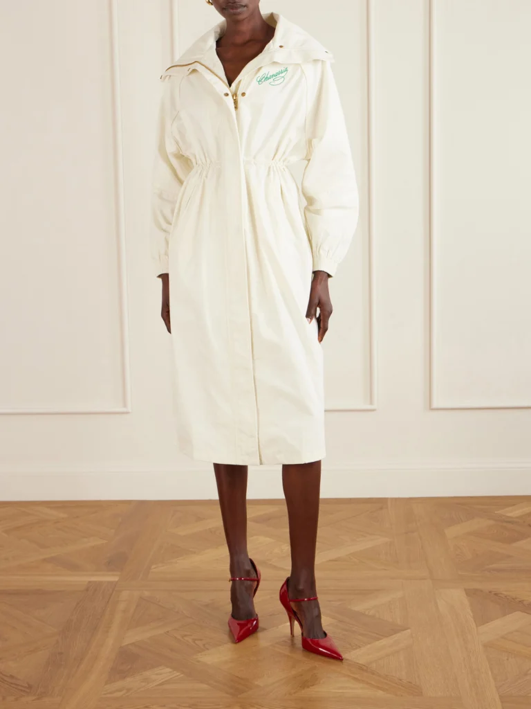 Willy Chavarria Ruff Rider Embroidered Cotton Coat