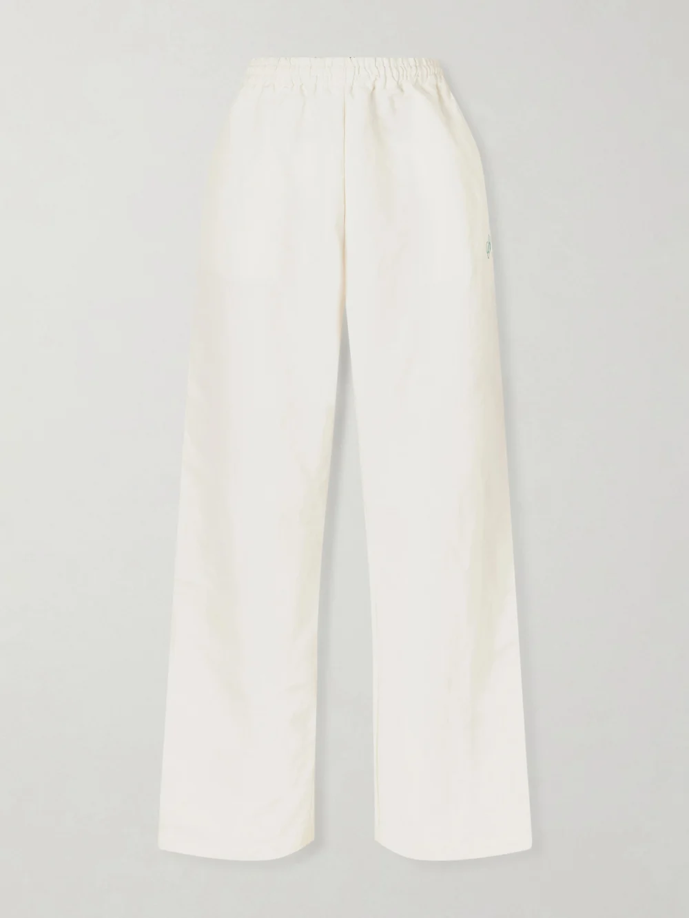 Willy Chavarria Ruff Rider Shell Wide-leg Pants in cream