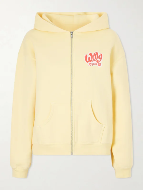 Willy Chavarria Willy Ropita Printed Cotton-jersey Zip-up Hoodie