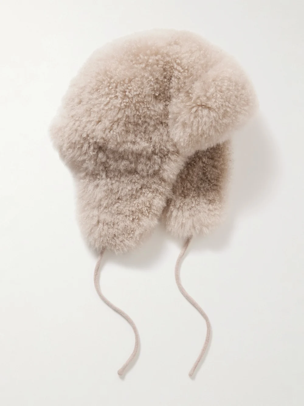 Yves Salomon Chapka Shearling Hat in beige