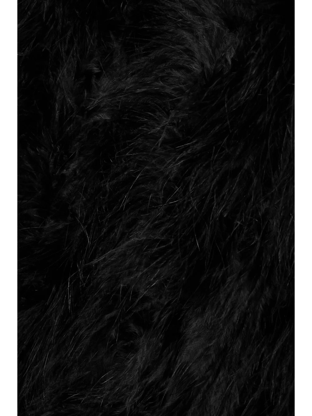 Close-up detail of the Yves Salomon Feather-embellished Silk-satin Vest