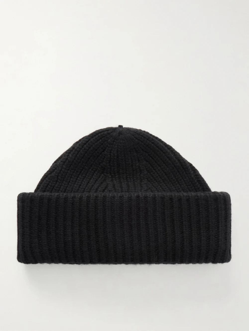 Yves Salomon Ribbed Wool and Cashmere-blend Beanie in black