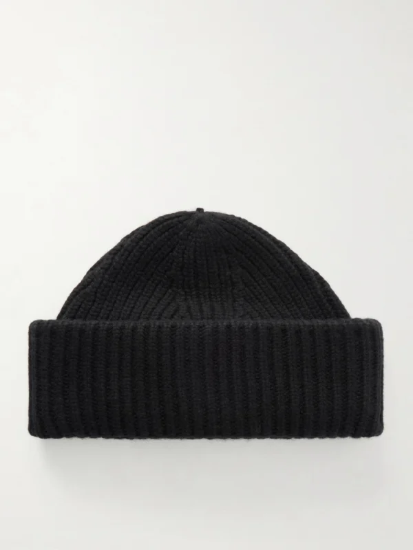 Yves Salomon Ribbed Wool and Cashmere-blend Beanie