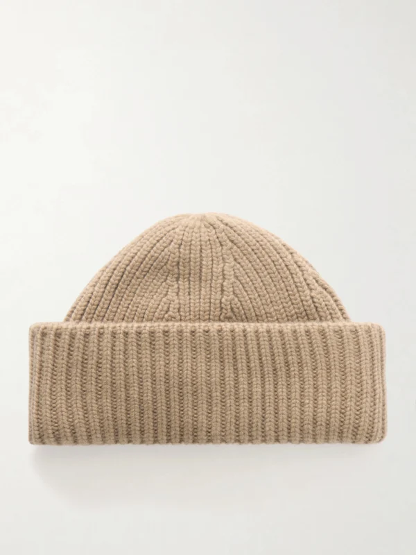 Yves Salomon Ribbed Wool and Cashmere-blend Beanie