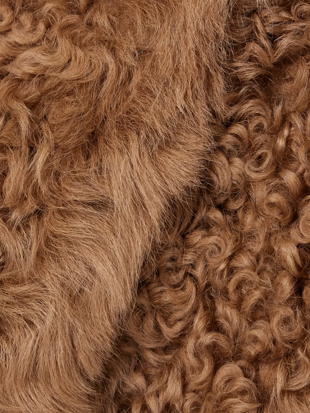 Close-up detail of the Yves Salomon Shearling Vest
