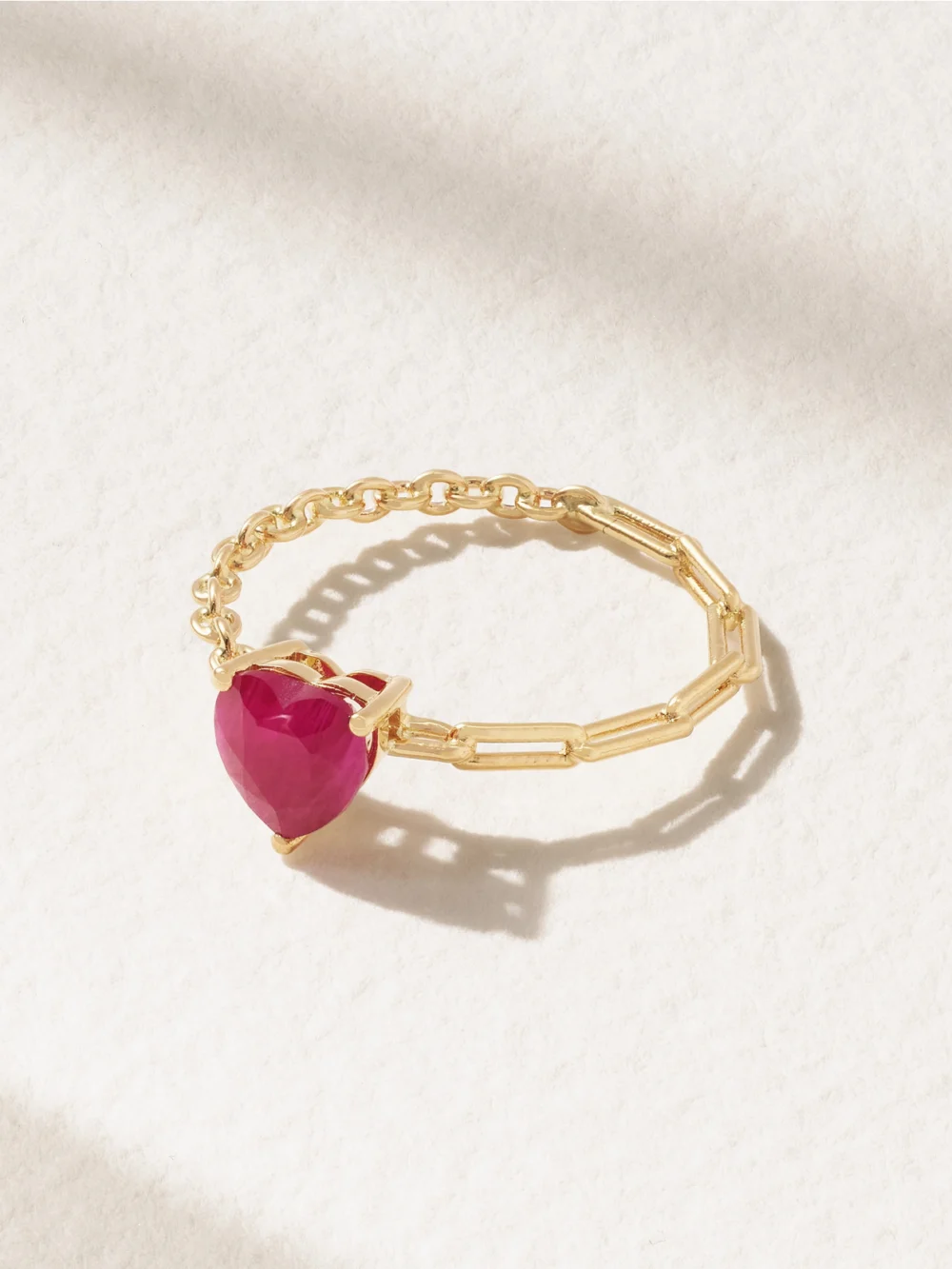 Yvonne Léon 18-karat Gold Ruby Ring in red